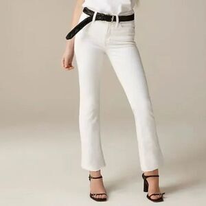 NEW J. Crew 9" Demi Boot Cut White Crop Jeans - Size 30 Womens - NWOT